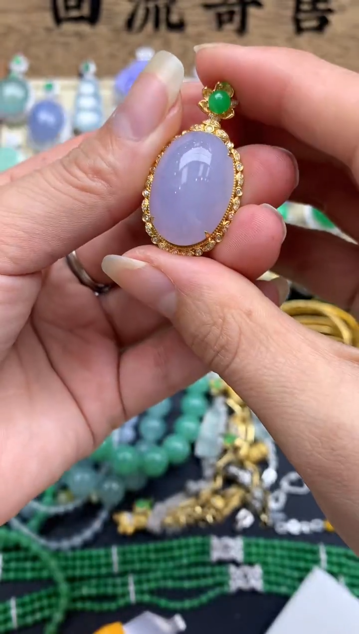 【闪购商品】翡翠颈饰18K金镶嵌295-中国好珍宝