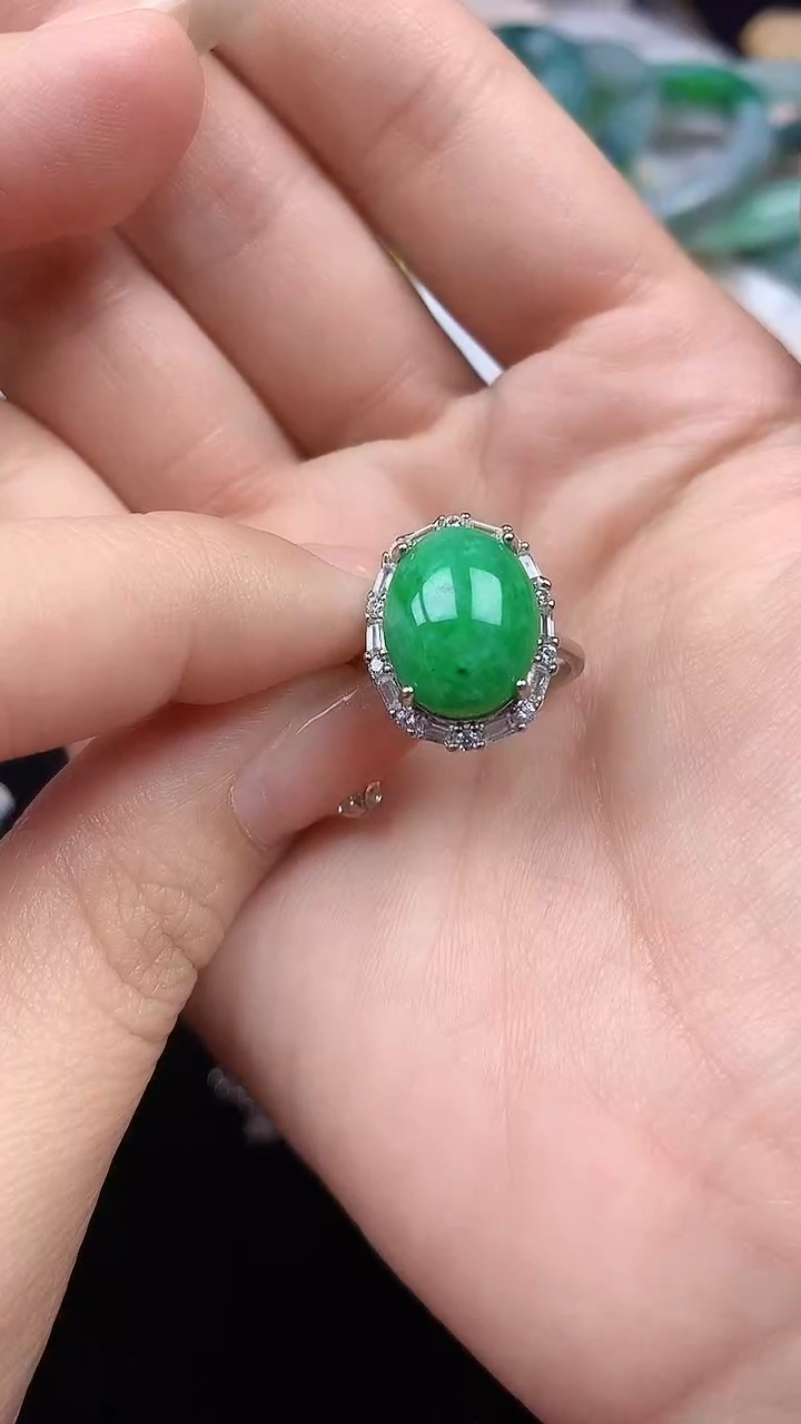 【闪购商品】翡翠戒指银S925镶嵌 戒指