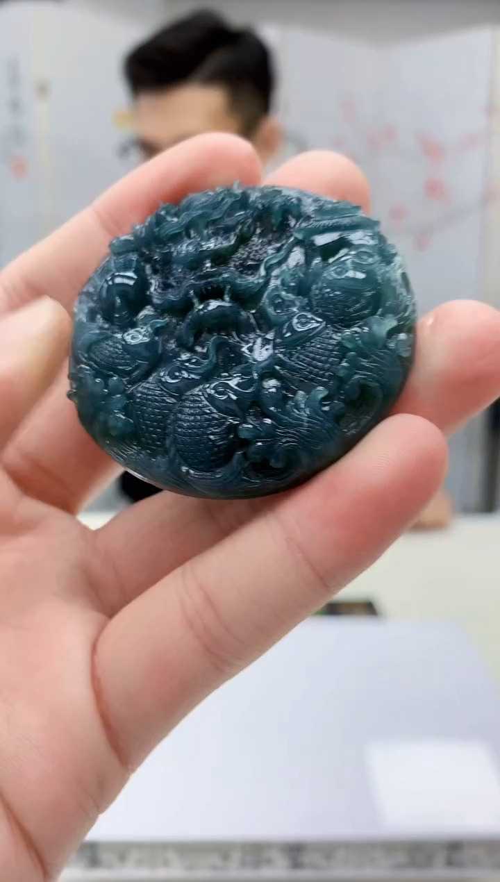 【闪购商品】定制翡翠未镶嵌5157bb-毛货挂件65