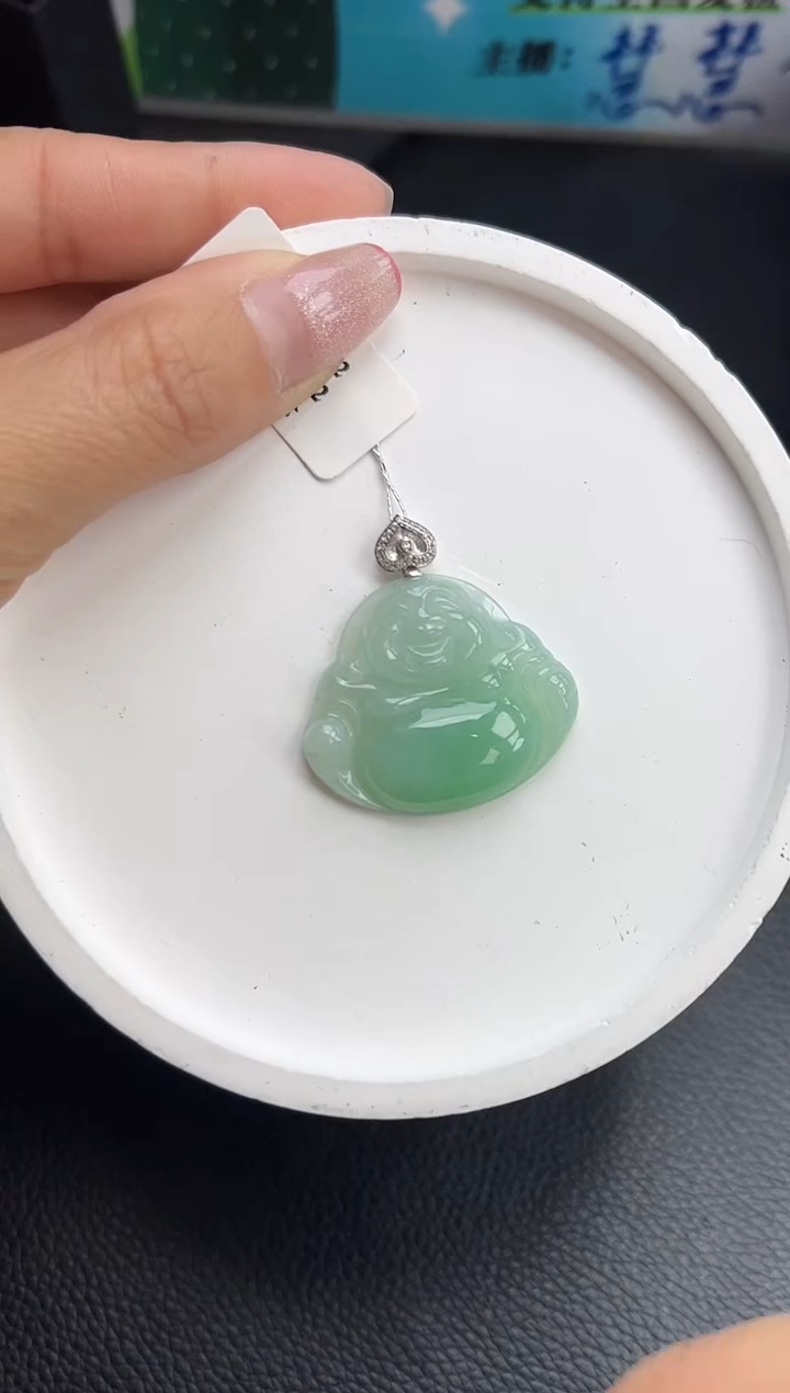 【闪购商品】翡翠颈饰18K金镶嵌YM-165-2 佛公