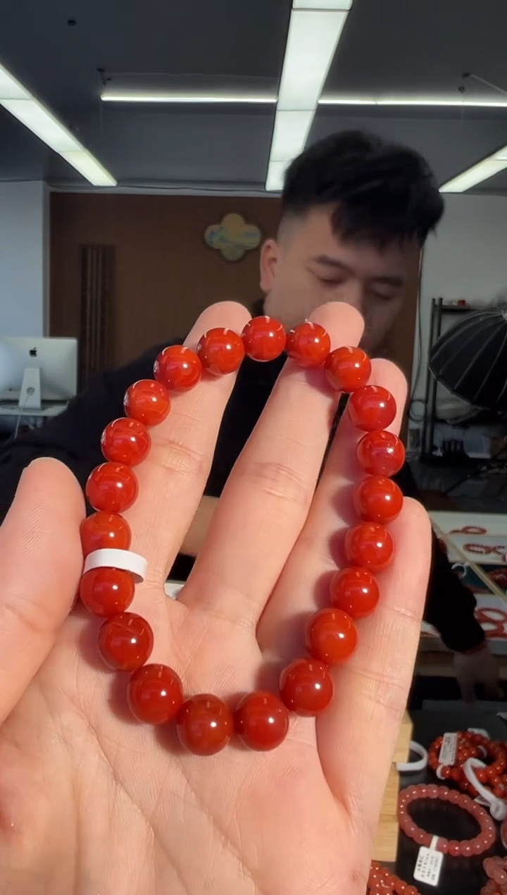 未镶嵌手链南红玛瑙A27双色南红手串11mm+