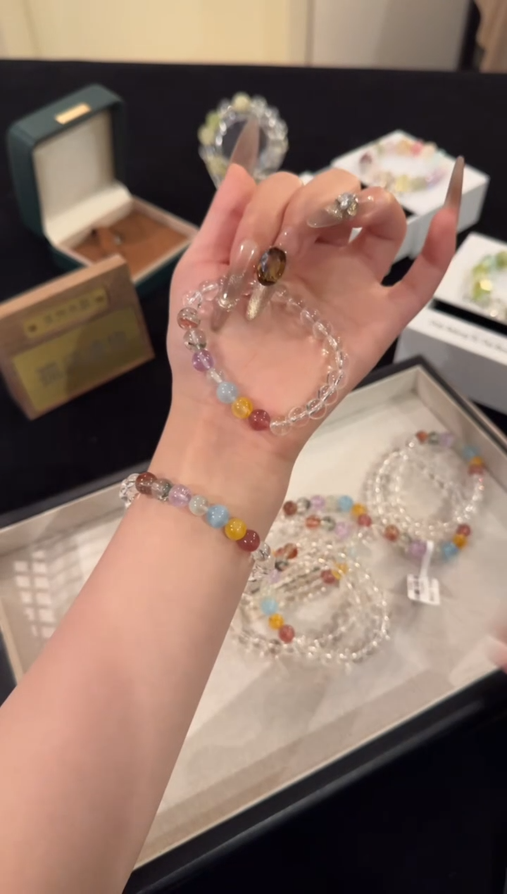 水晶手链合金糖豆x1916