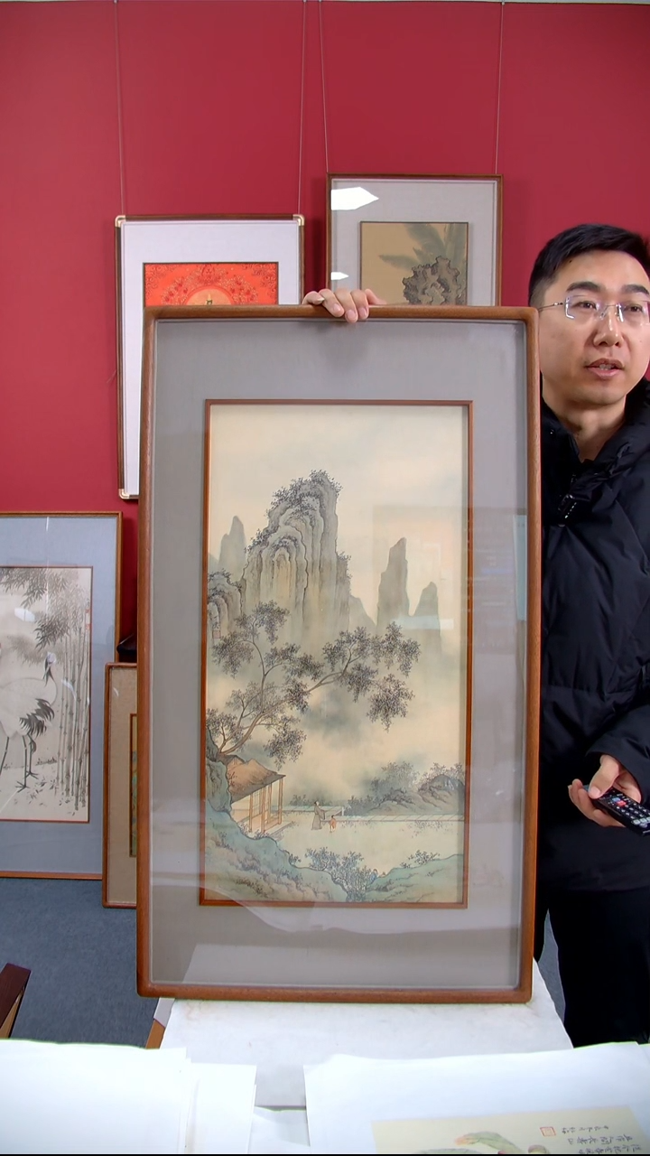 【闪购商品】国画丁奕《望景图》装裱92*52