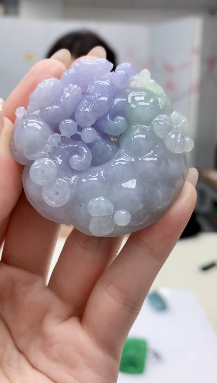 【闪购商品】定制翡翠未镶嵌4829jw-毛货挂件106