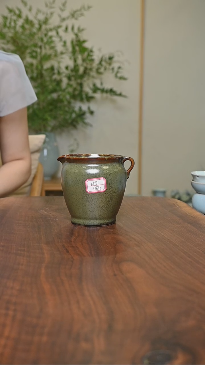 公道杯68#微瑕恒河沙数釉朱家汝窑款320毫升