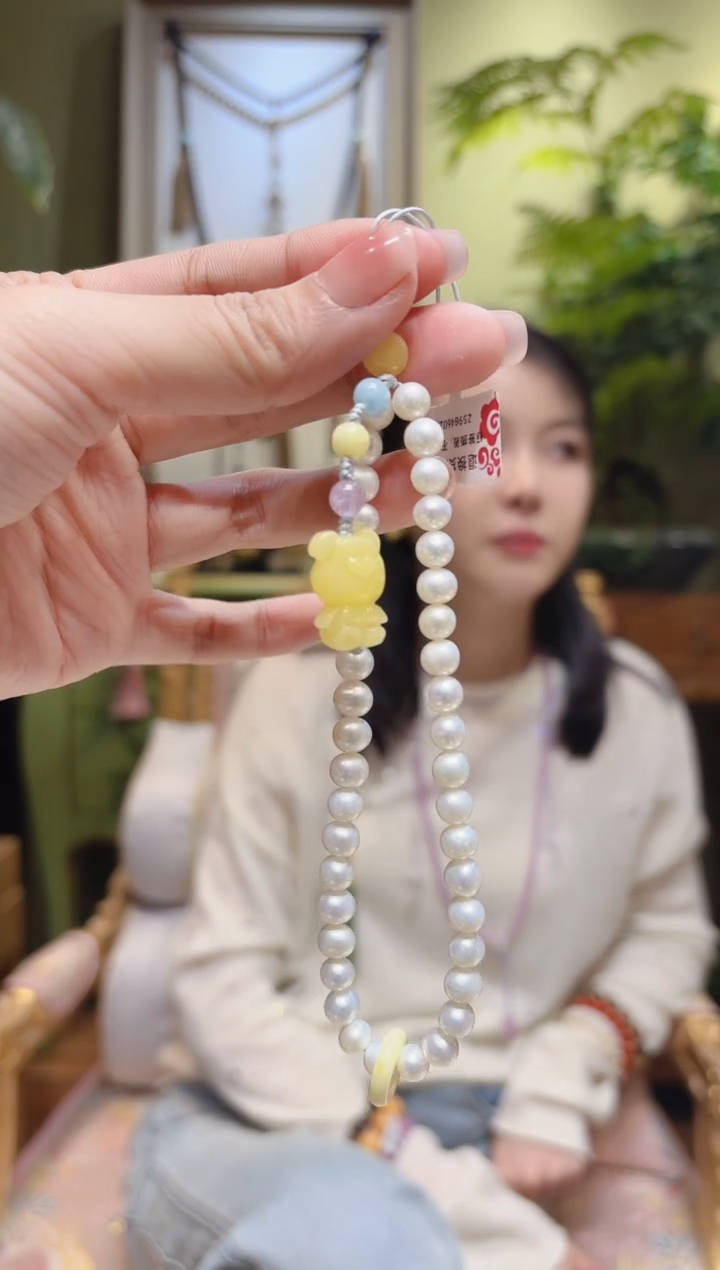 【闪购商品】淡水珍珠挂件未镶嵌蜜蜡熊珍珠挂件