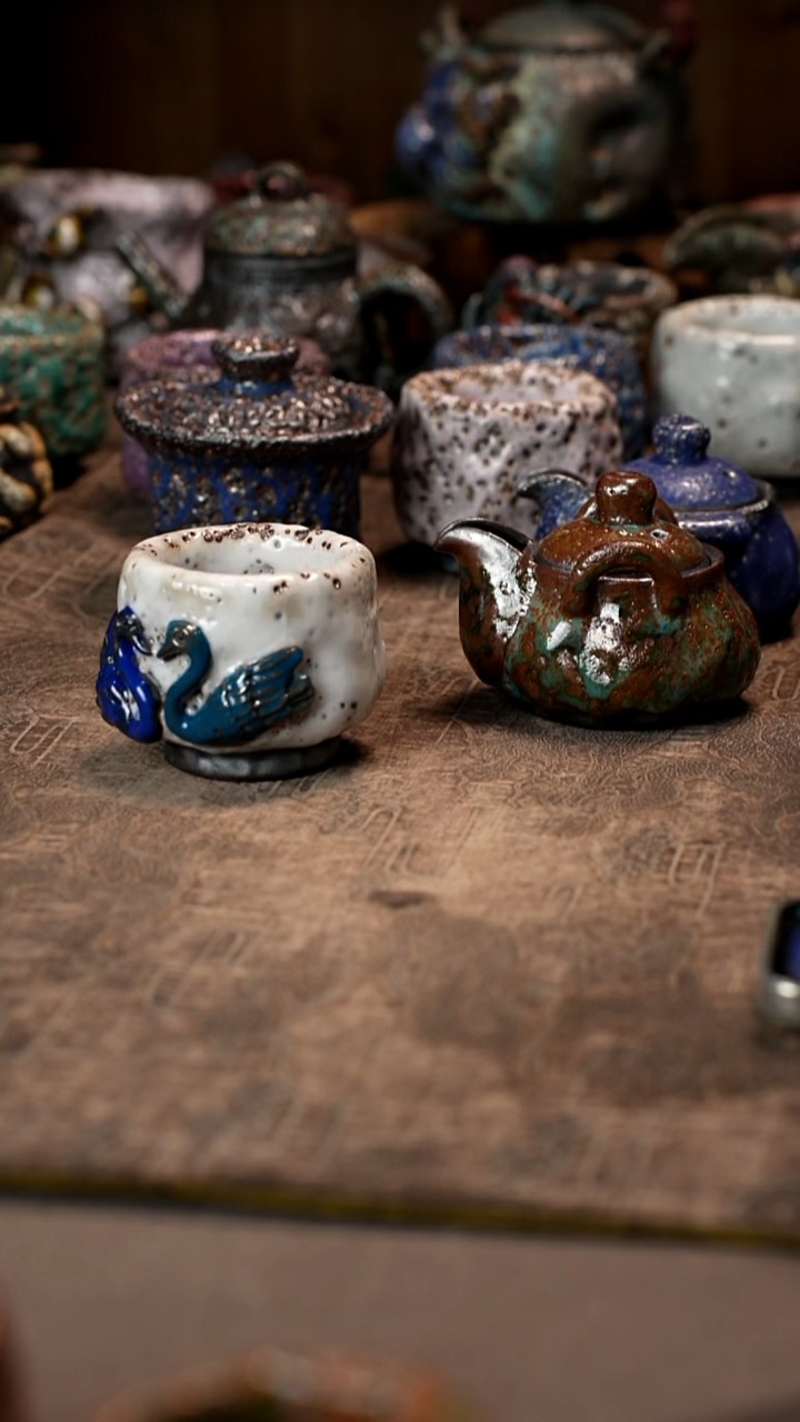 转**生景德镇柴烧志野杯