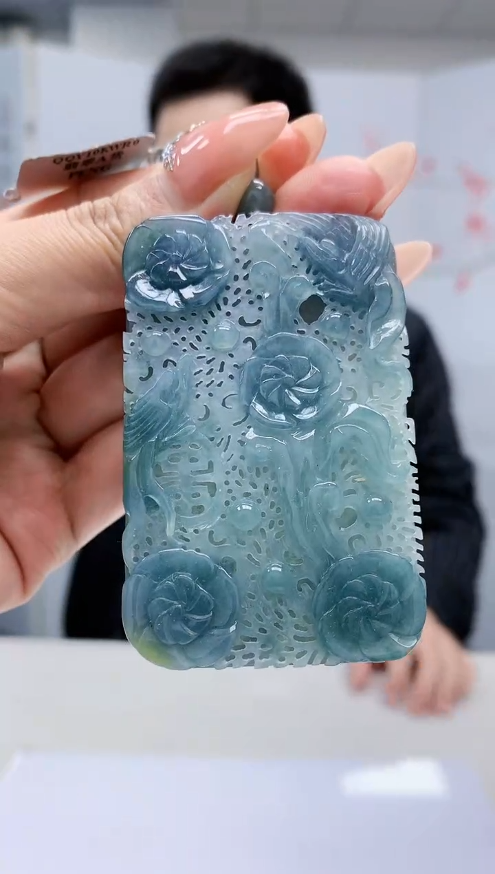 【闪购商品】定制翡翠未镶嵌5153MM-毛货挂件72