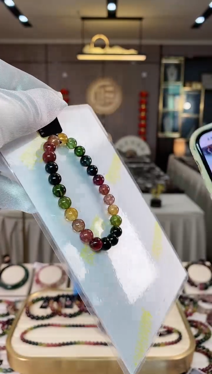 【闪购商品】碧玺单圈手串9mm+未镶嵌（多样性发一条）