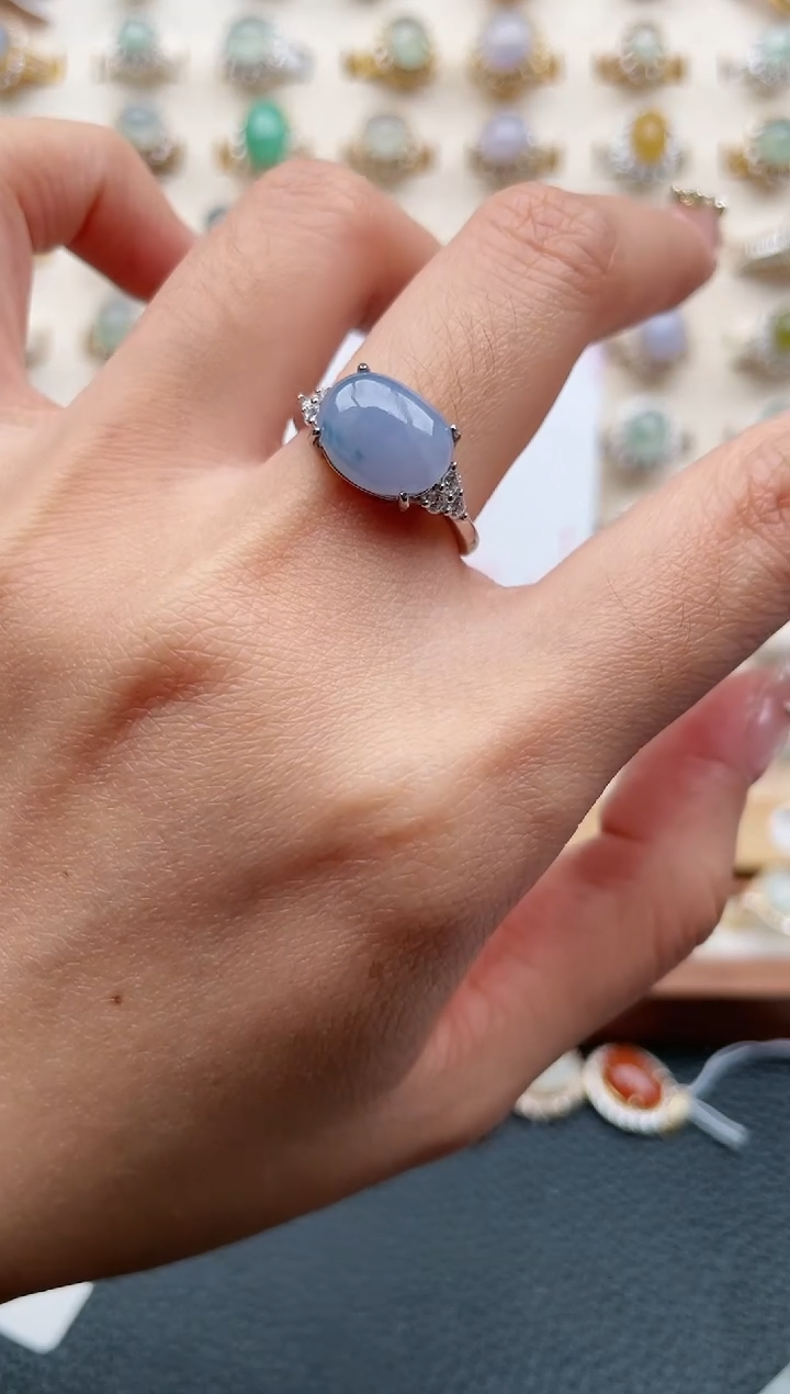 【闪购商品】翡翠戒指银S925镶嵌1111