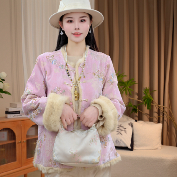 【花团锦簇】国风保暖棉服双面穿秋冬棉衣新款2025D6359-瑾玉杭锦仓