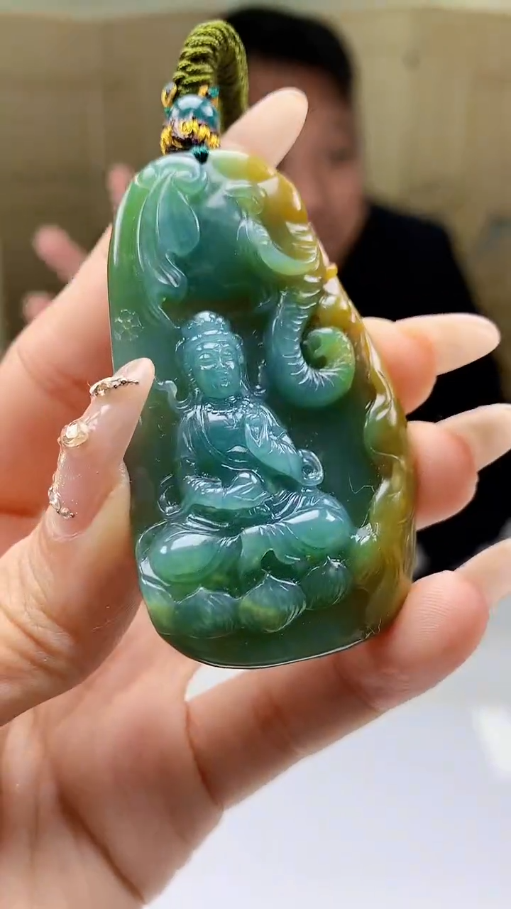 【闪购商品】定制翡翠未镶嵌4969ty-毛货挂件189