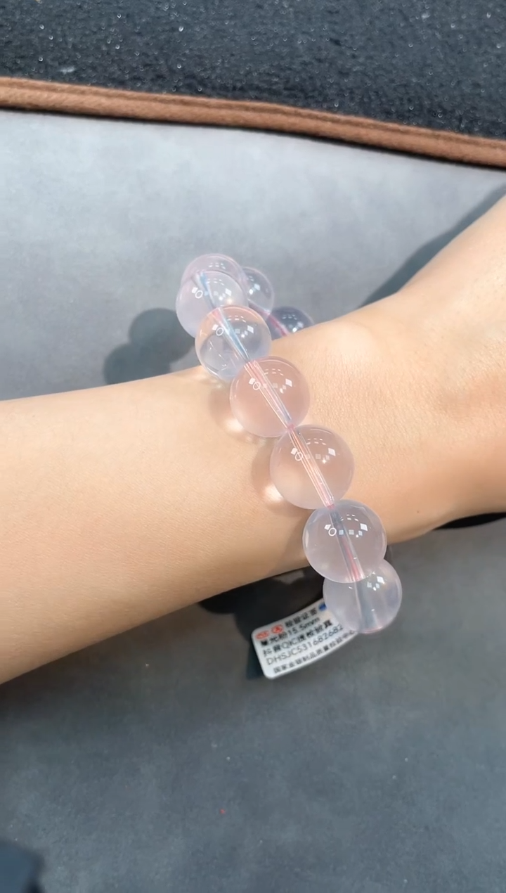 【闪购商品】水晶手链未镶嵌61号星光粉单圈15mm