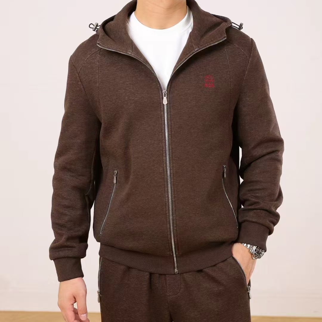 8217 休闲运动套装春季秋冬保暖免烫时尚连帽男士秋冬针织