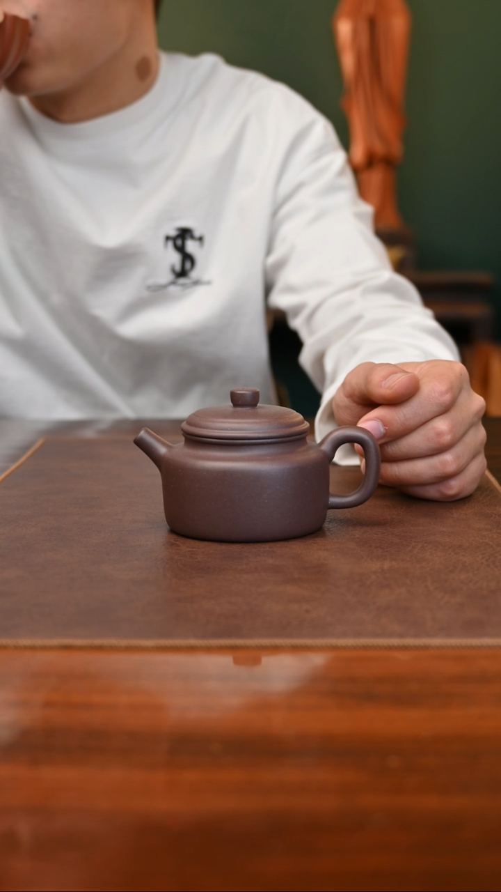 紫砂茶壶王峰德钟 底槽清170cc