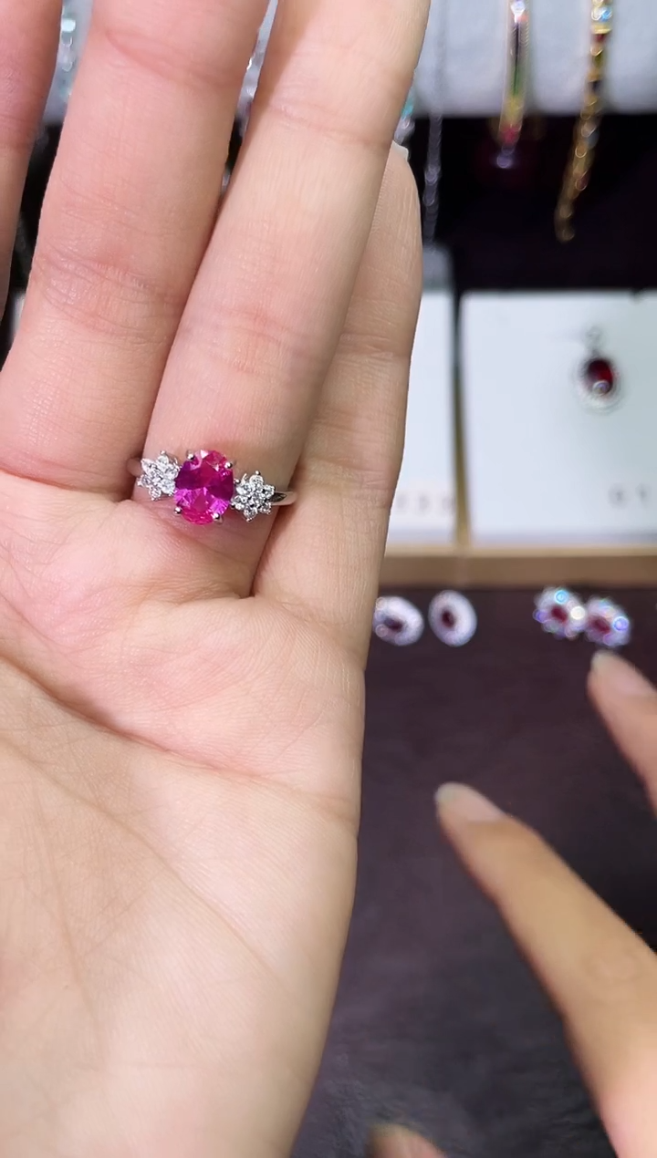 合金合成钻石热粉戒指