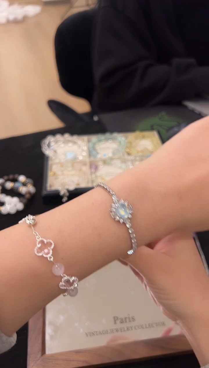 未镶嵌手链水晶海蓝宝手链