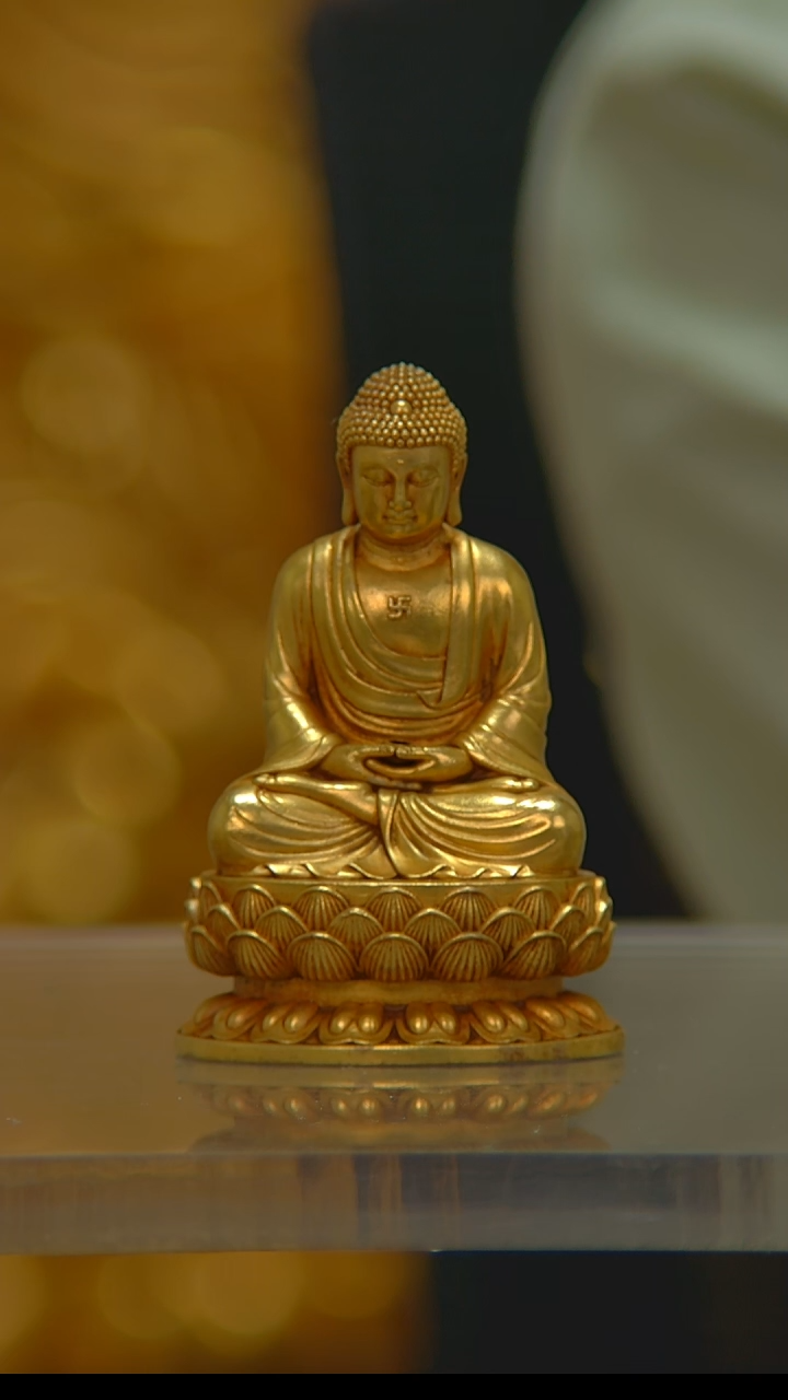 【闪购商品】紫铜鎏金释迦6公分S20428-Y