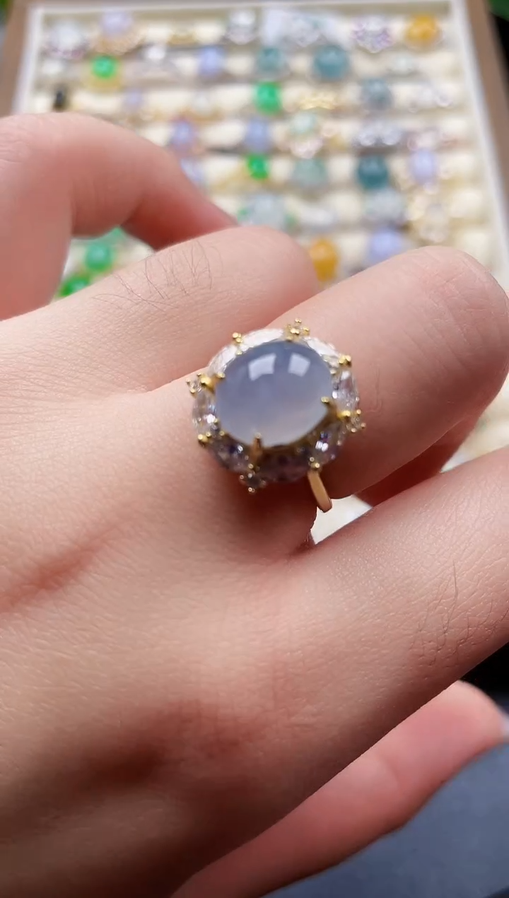 银S925镶嵌戒指翡翠52