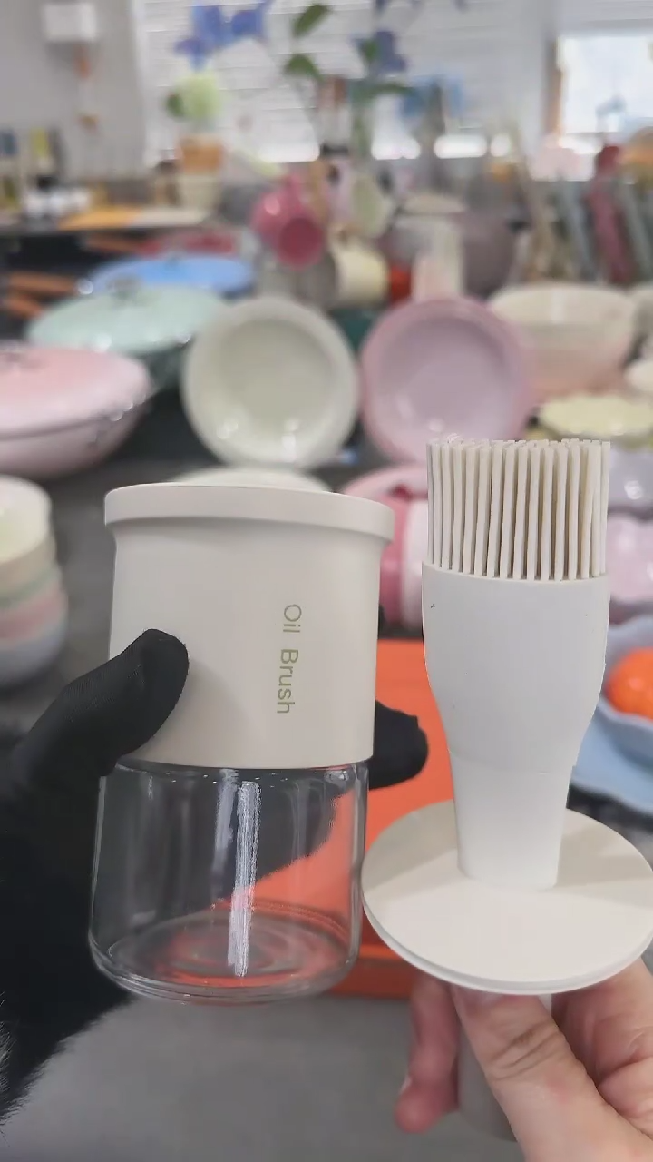 【闪购商品】瓷1个装油刷瓶300ml-奶油白