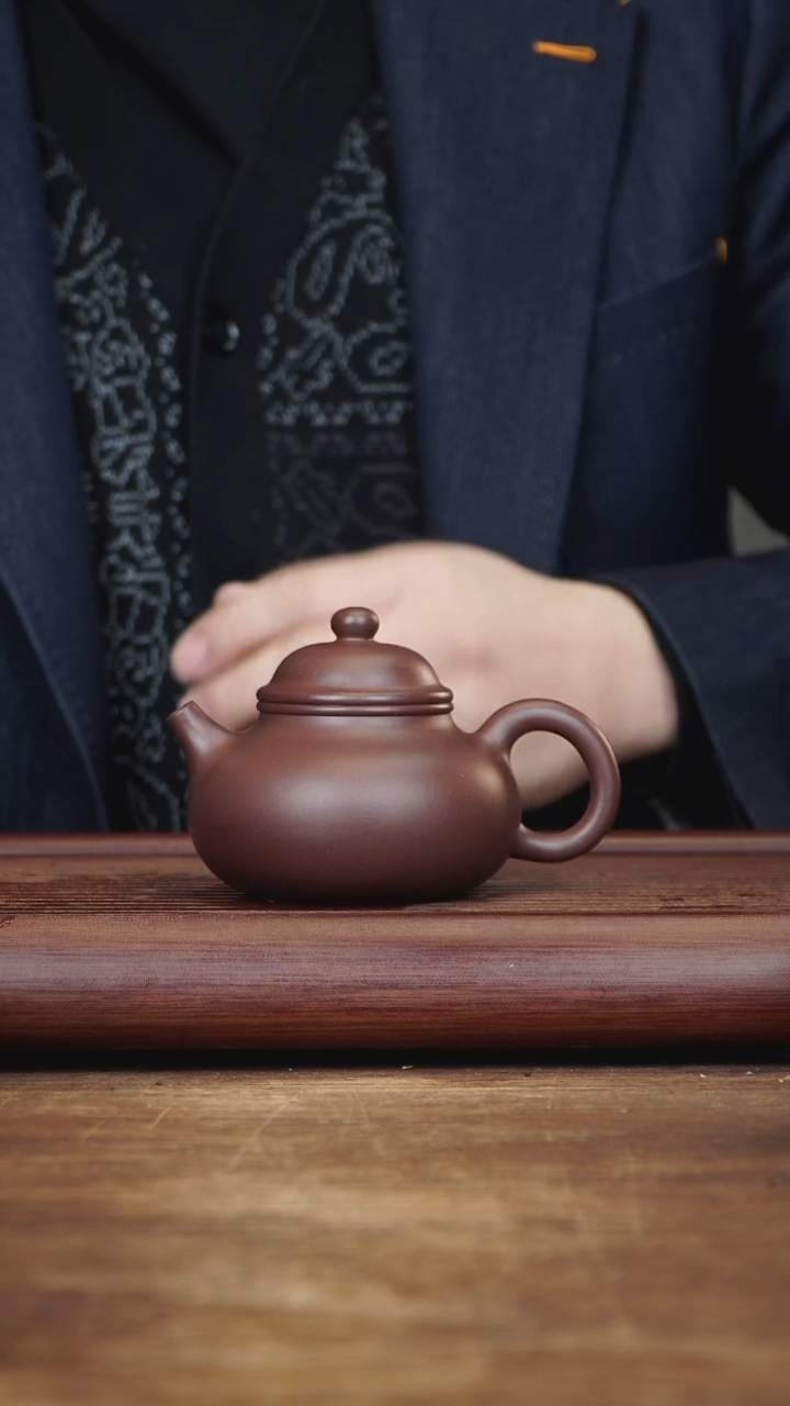 【闪购商品】紫砂茶壶220ml 容天 家藏紫茄泥