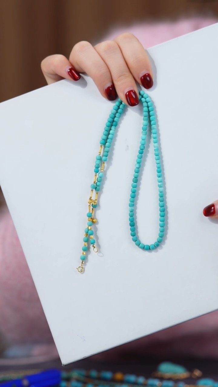 【闪购商品】绿松石项链18K金镶嵌1