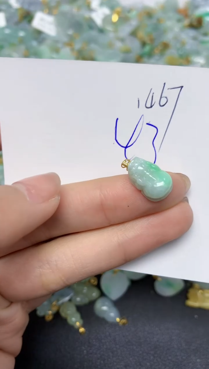 【闪购商品】翡翠颈饰18K金镶嵌 天然翡翠A货