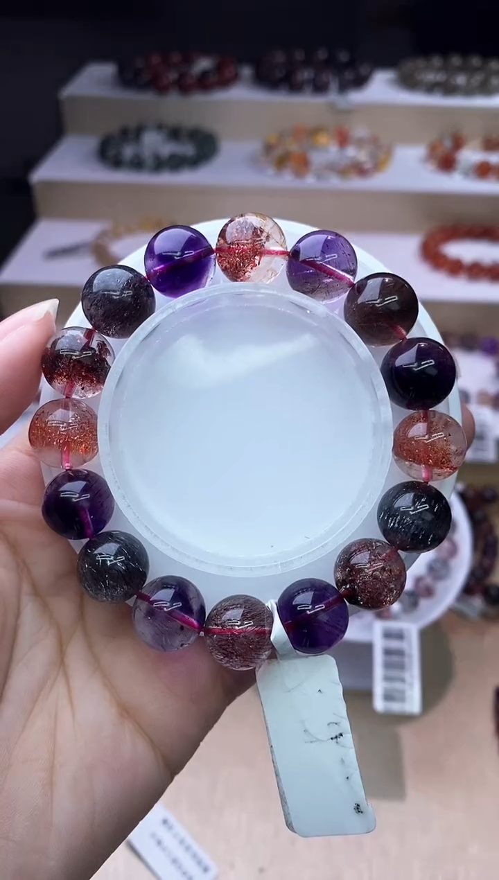 【闪购商品】水晶手链未镶嵌黑加仑超七12m+