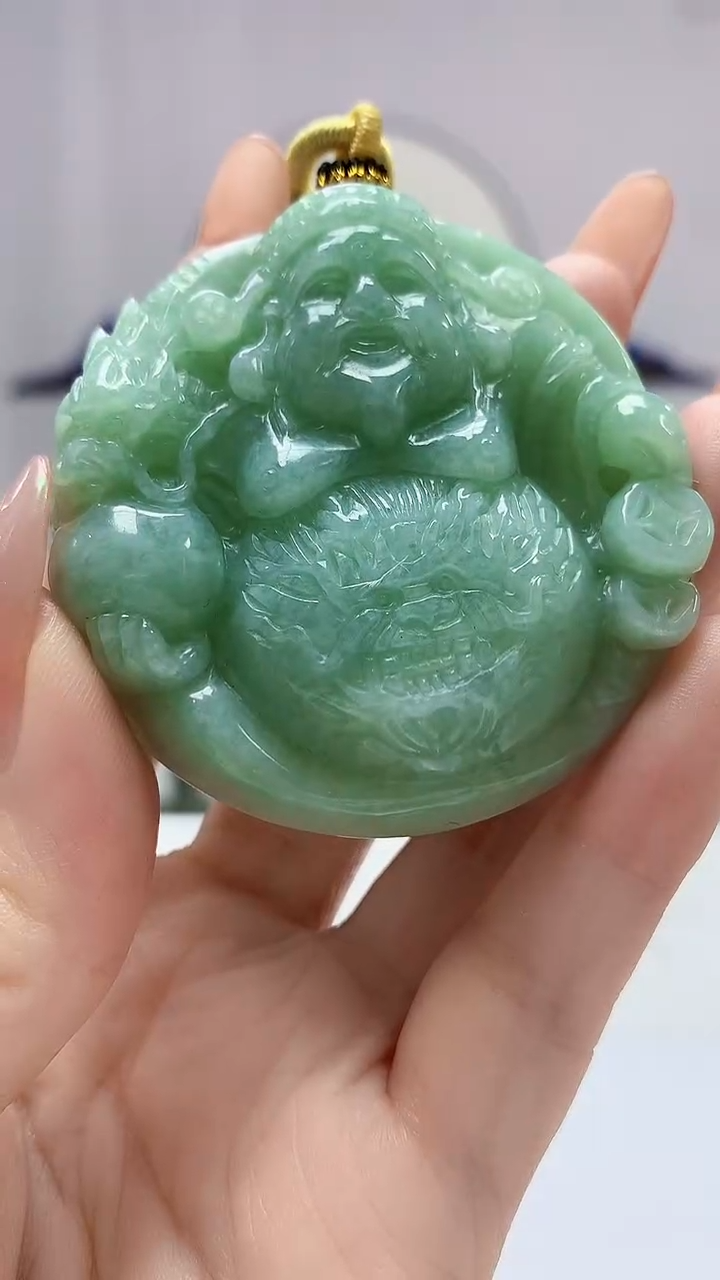 【闪购商品】定制翡翠未镶嵌4829DD-毛货挂件17