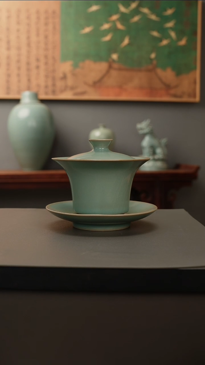 【闪购商品】杯原产地原矿 马蹄三才盖碗