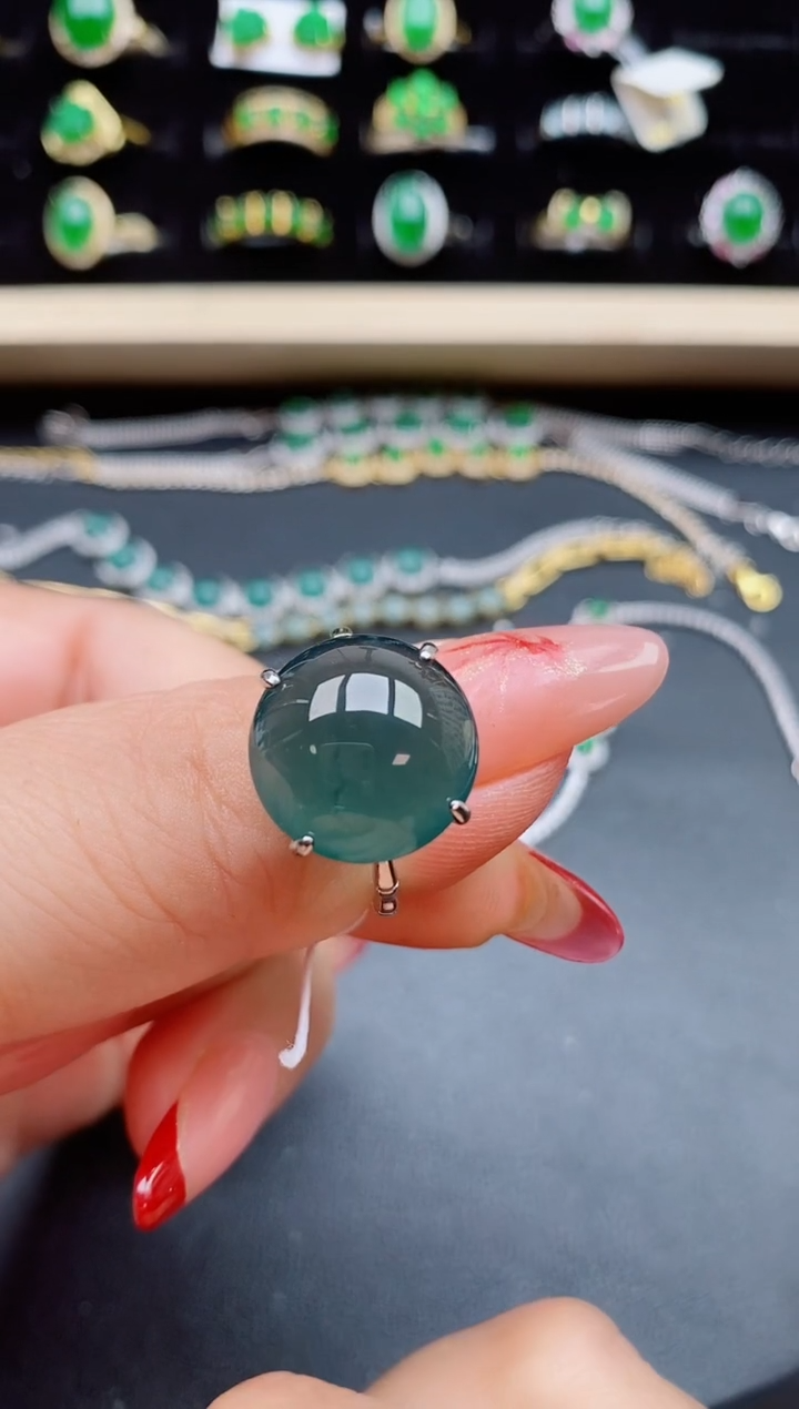 【闪购商品】翡翠戒指银S925镶嵌1321132