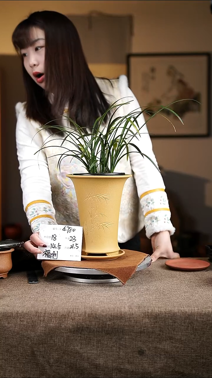 紫砂花盆紫砂花盆845+z黄竹韵