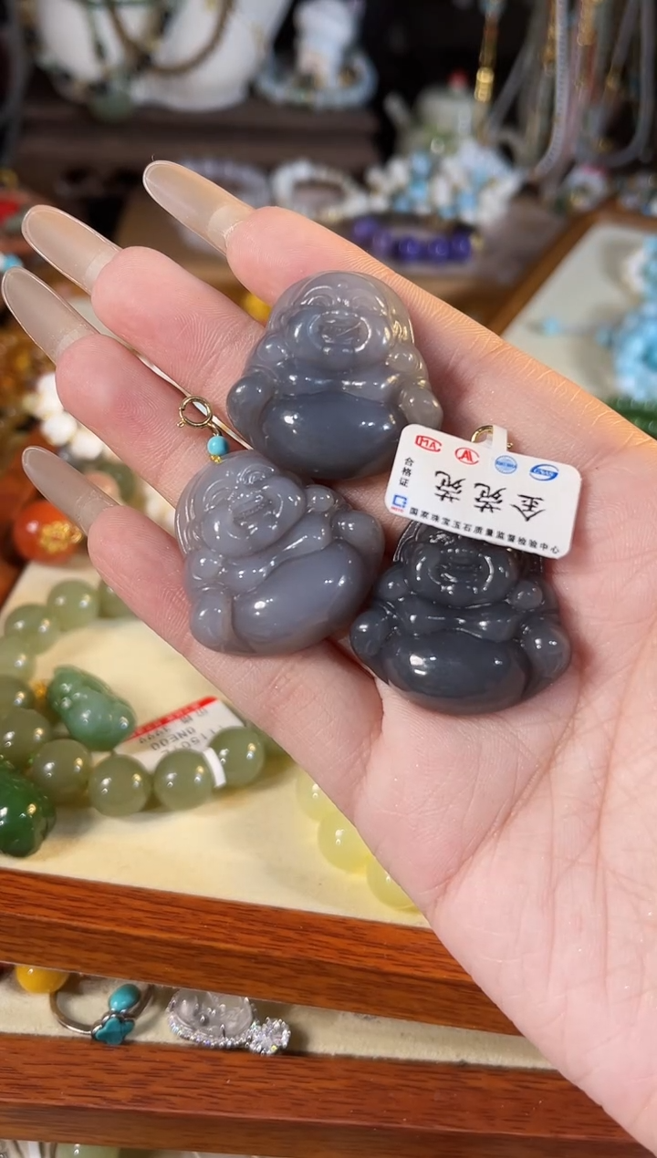 【闪购商品】和田玉吊坠(不含链)银S925镶嵌多样性发货其一