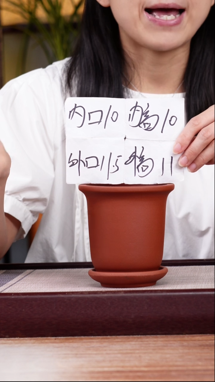 紫砂花盆新款清水泥素面迷你小金钟一只带托