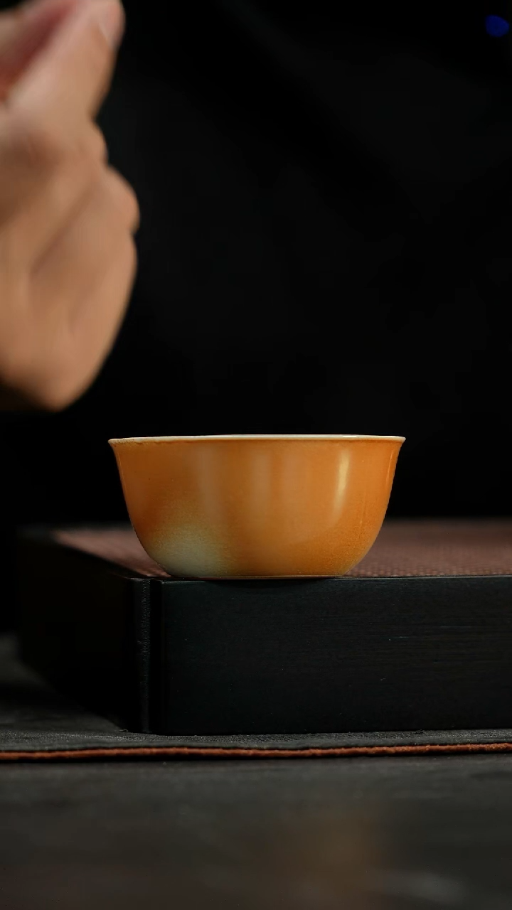 金丝楠木落灰卧足杯80ml