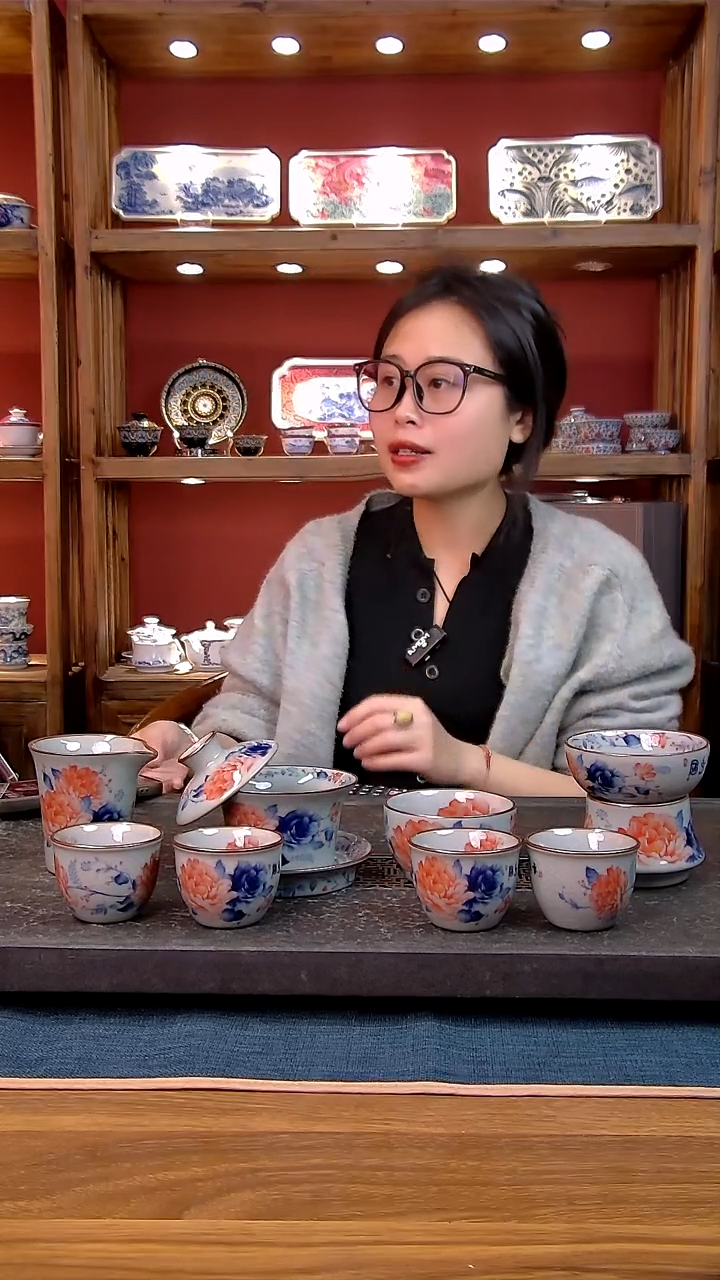 简装家用款8件套 老陶泥开片纹陶瓷茶具