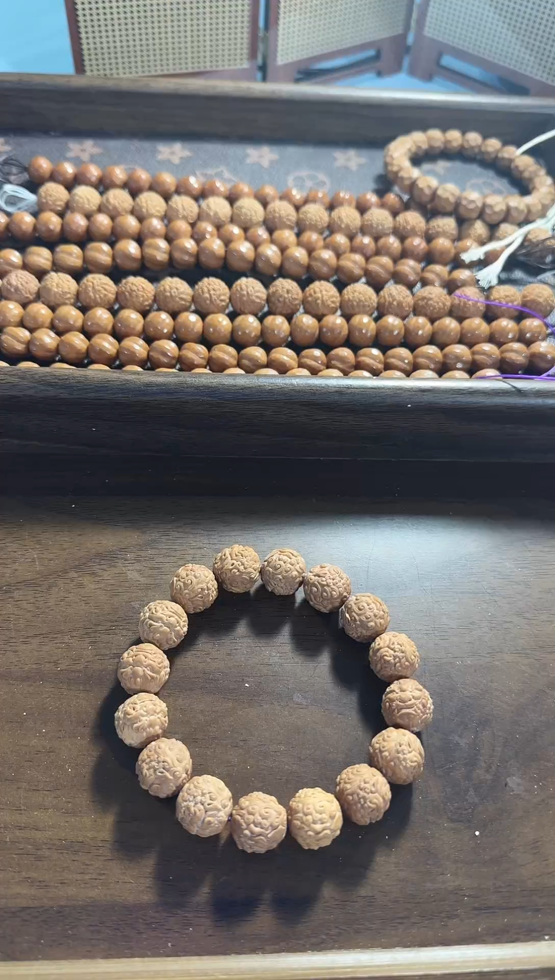 手串猴头核桃双面唐狮