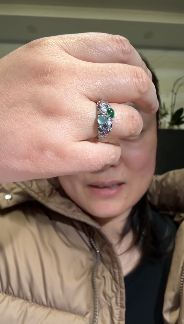 颈饰银S925镶嵌翡翠00000757