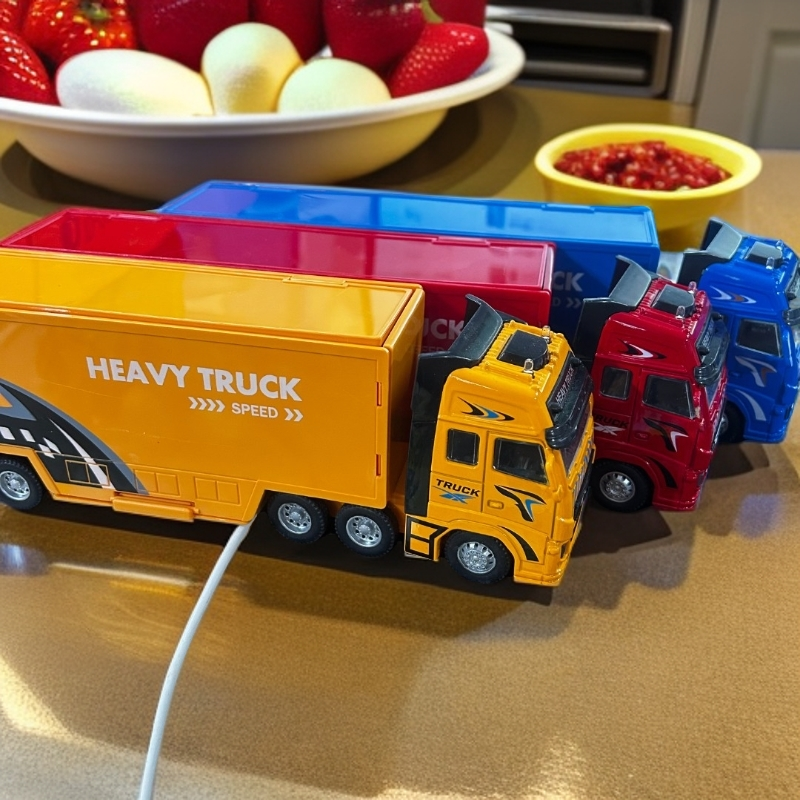 车头合金货柜车玩具发一个