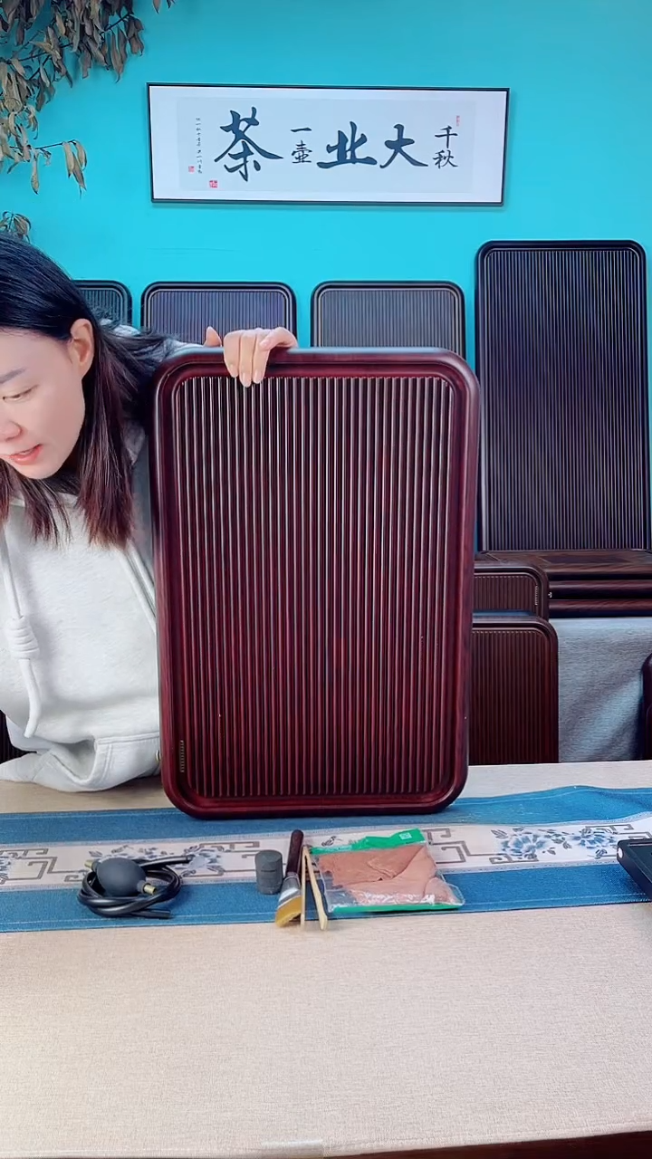 高*千川红色款式茶盘60*40*4