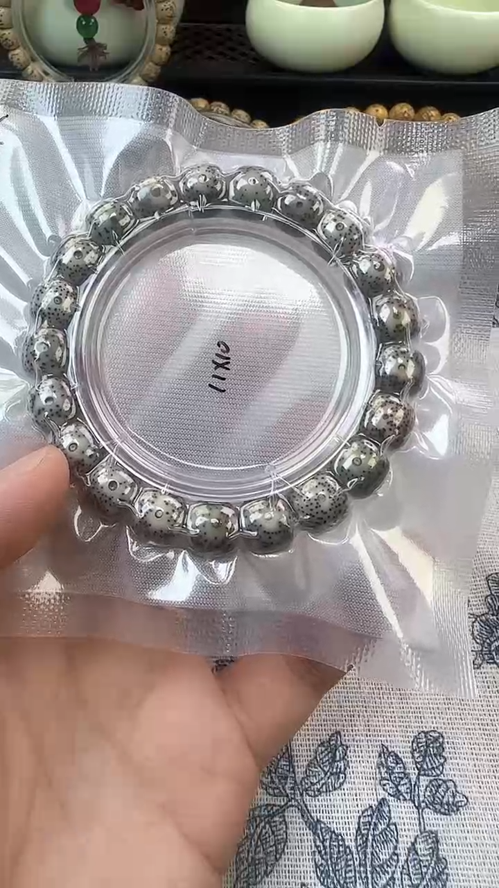 手串星月菩提24石玉料糯冰单圈11×10高透精工福利