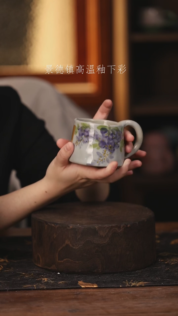 陶瓷景德镇高温釉下手绘陶瓷@L080@