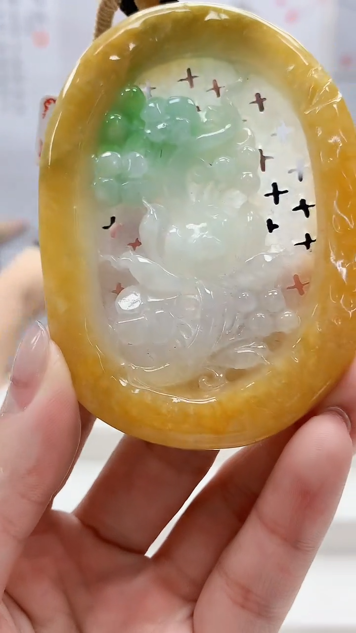 定制翡翠未镶嵌5124lr-毛货挂件209