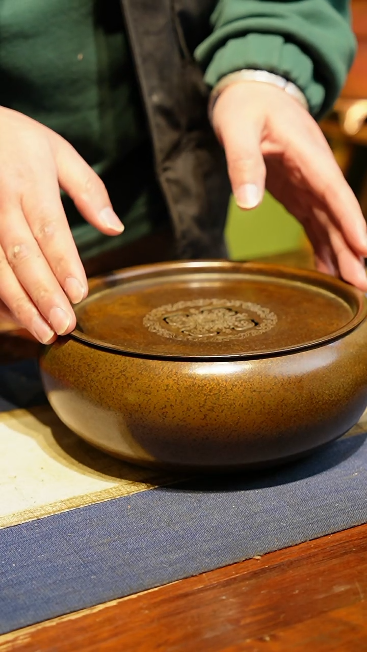 【闪购商品】黄铜仿古18厘米高壶承