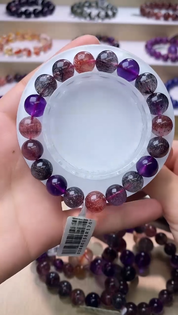 【闪购商品】水晶手链未镶嵌黑加仑超七单圈10m+