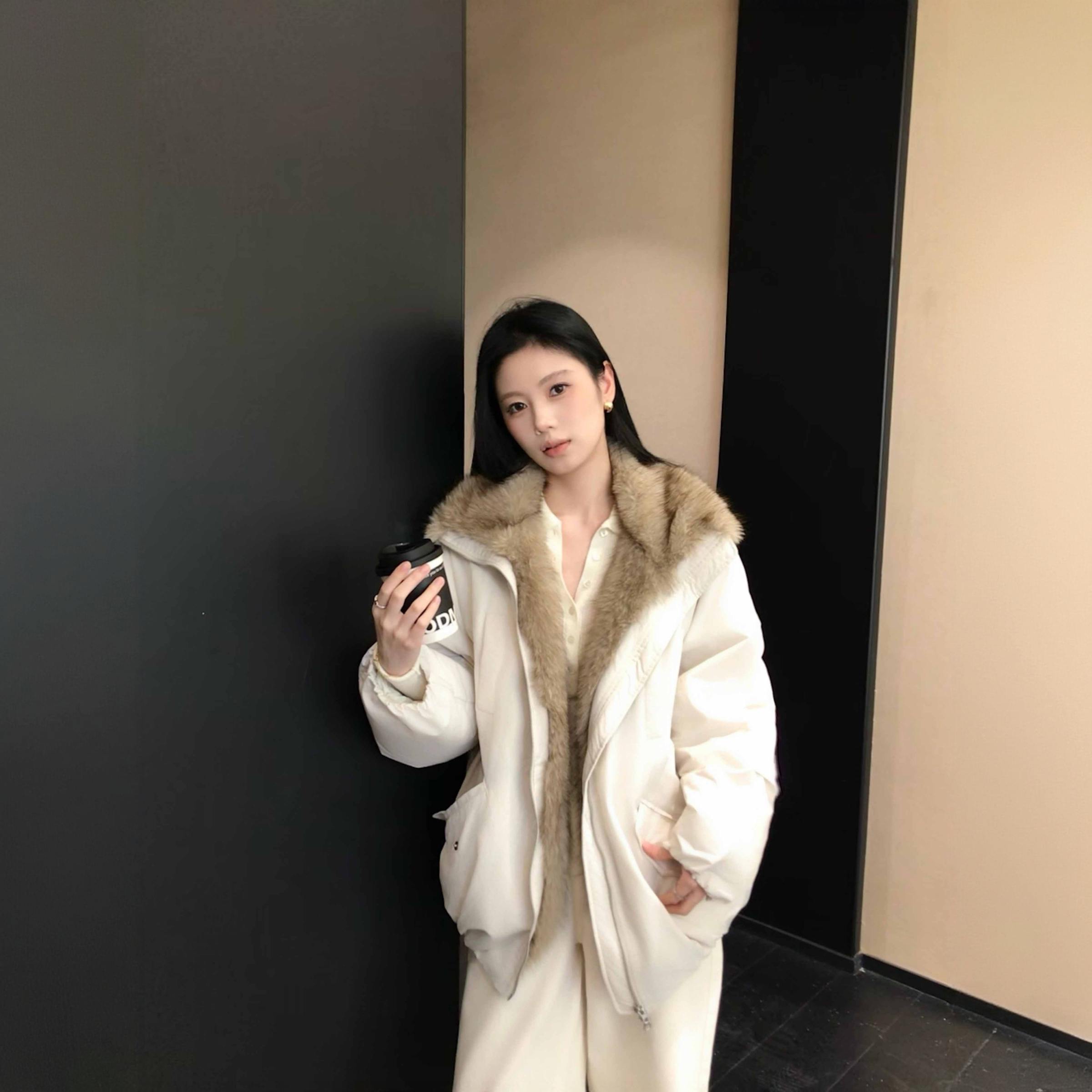 花苞巴恩风棉服女2025冬季新款工装复古派克服加绒厚韩系棉袄外套