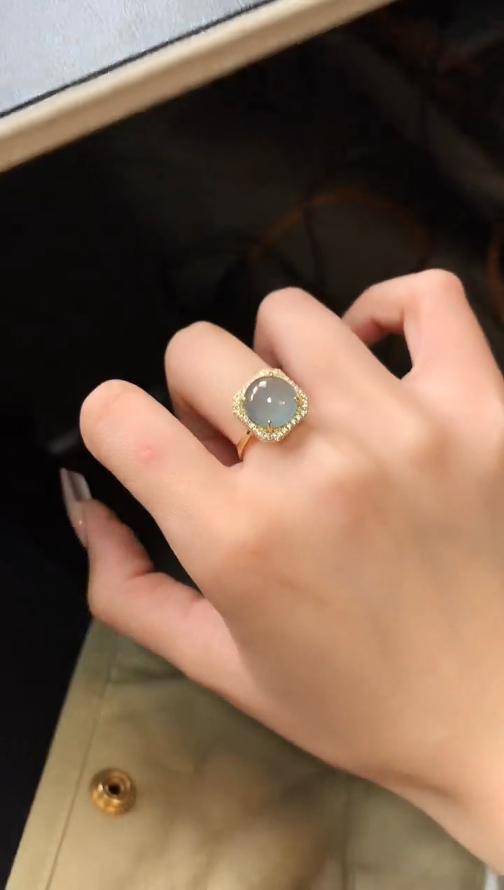 【闪购商品】翡翠戒指银S925镶嵌464365363