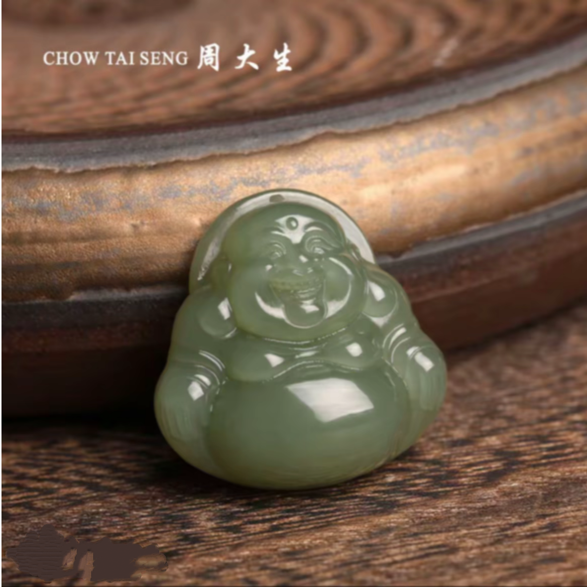 Chow Tai Seng/周大生周大生女款精美弥勒佛配绳送礼物轻奢女士