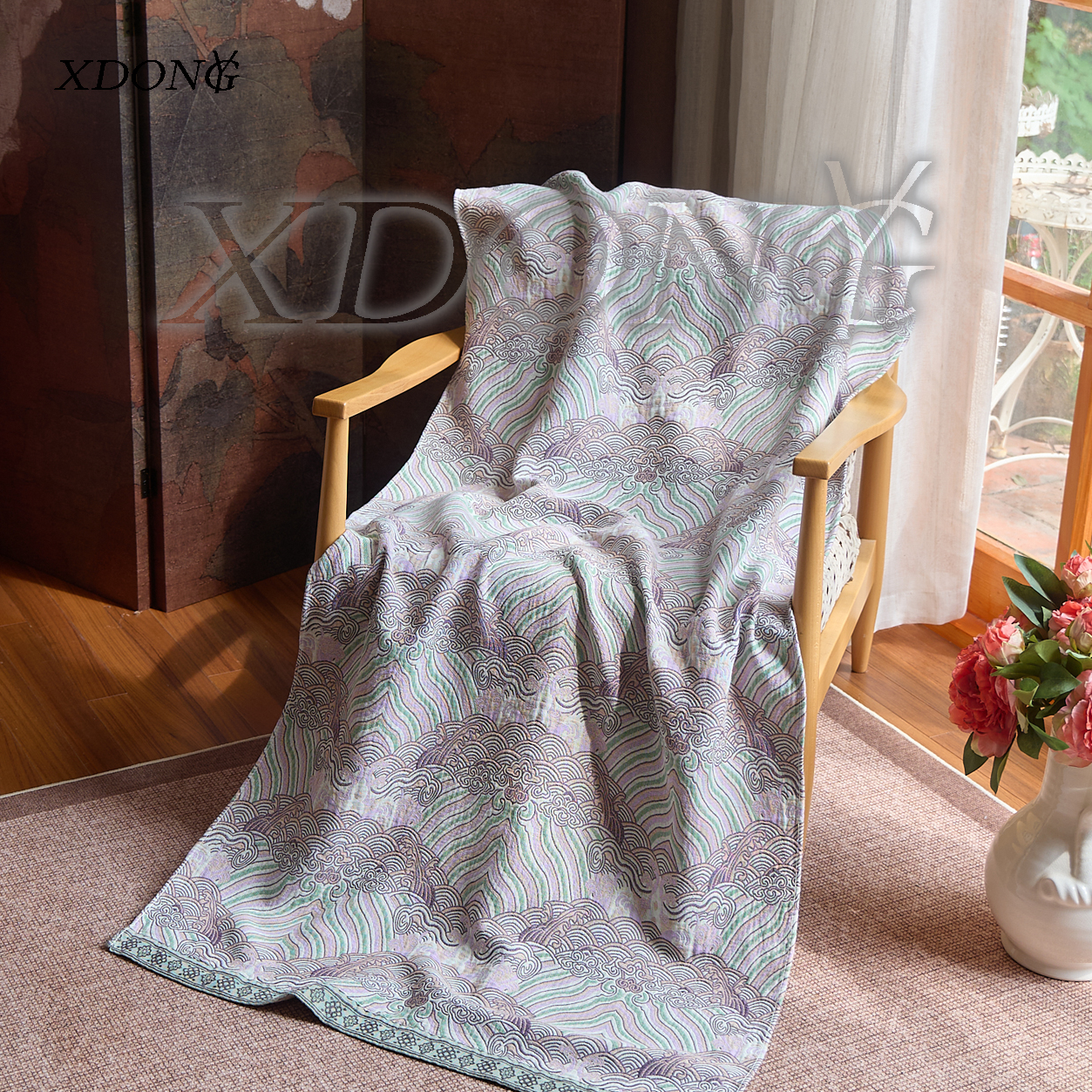 XDONGY（冬云家纺）高定75*150锦绣  宋锦紫  YJ一条装