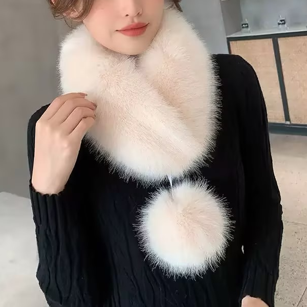 百搭加厚保暖韩版围脖网红时尚毛绒气质女士秋冬季毛毛领